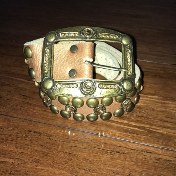 Leatherock Accessories - Leatherock studded genuine leather belt